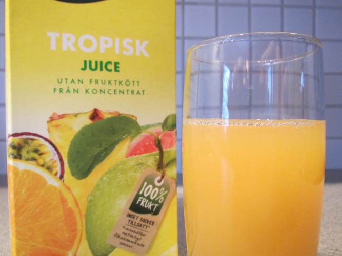 Rynkeby Tropisk Juice - inte riktigt vad som lovas